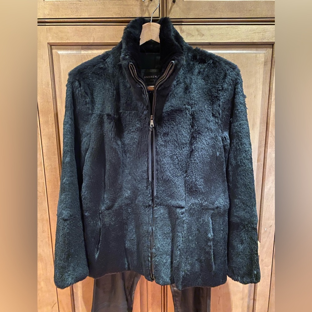 Andrew Marc đź’ŻRabbit Fur Jacket - Picture 1 of 7